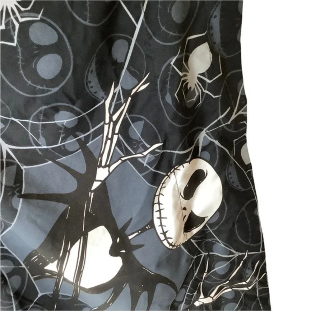 Nightmare Before Christmas Black White Skeleton‎ Lightweight Throw Blanket